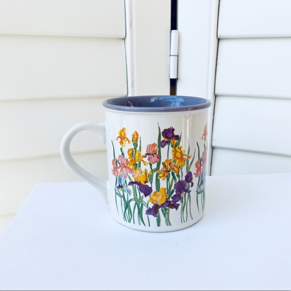 Vintage Flower Iris 1988 Coffee Mug Tea Cup - Picture 10 of 10